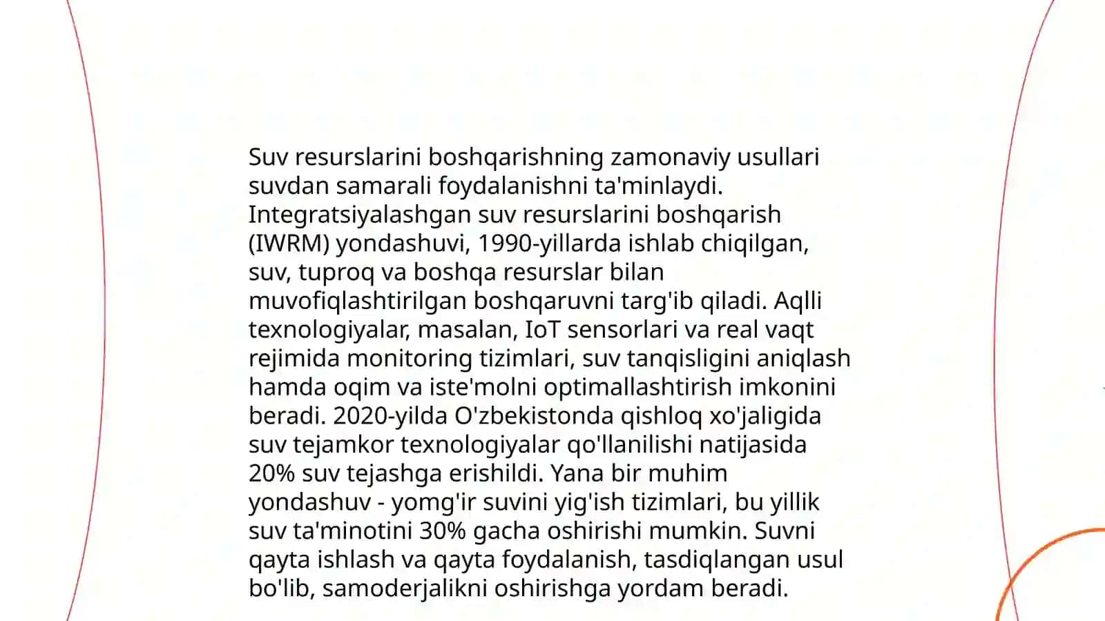 Transport va suv resurslaridan foydalanish 4