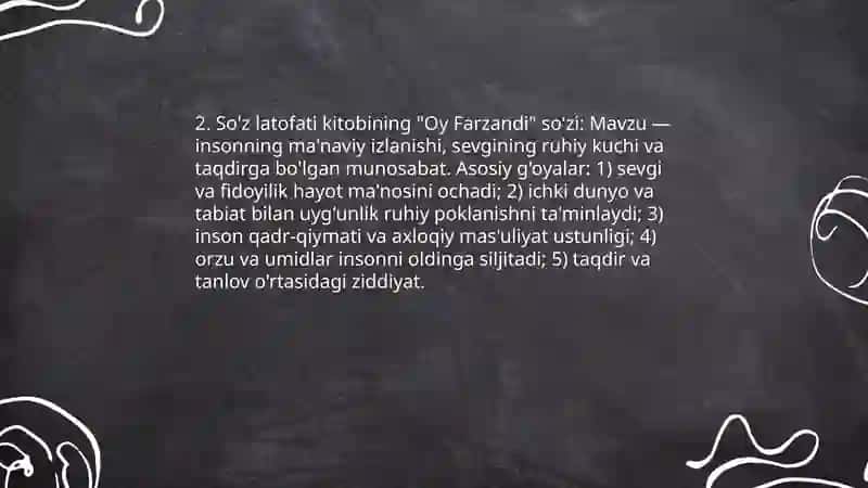 So'z latofati kitobining Oy Farzandi so'zi 4