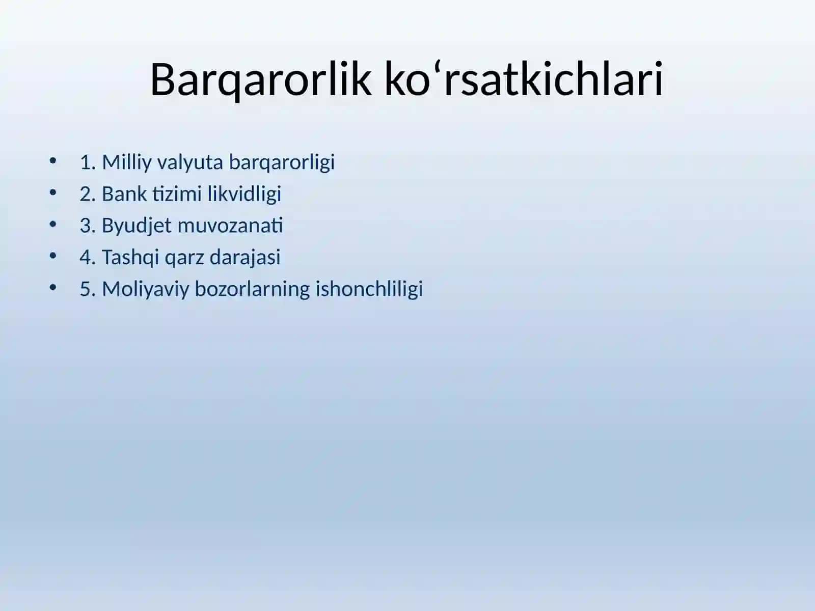 Moliyaviy tizimning barqarorligi va uni ta'minlash omillari 4