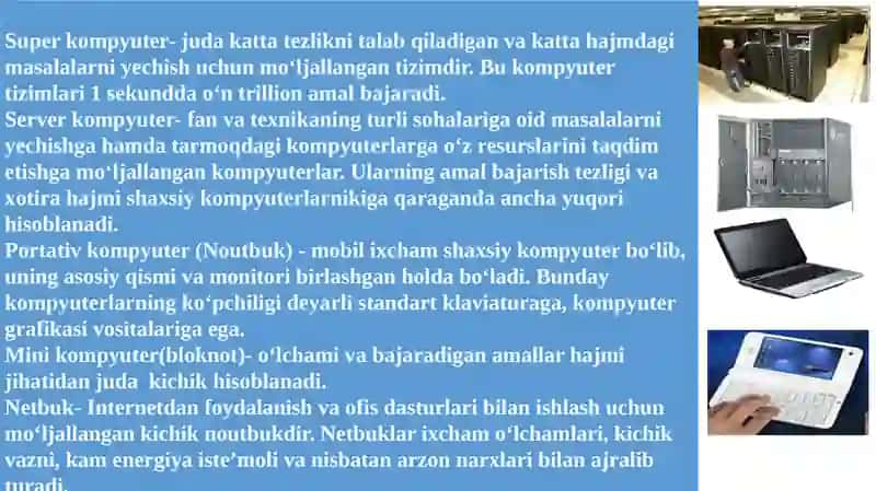 AXBOROT JARAYONLARINING ZAMONAVIY APPARAT VA DASTURIY TA’MINOTI 4