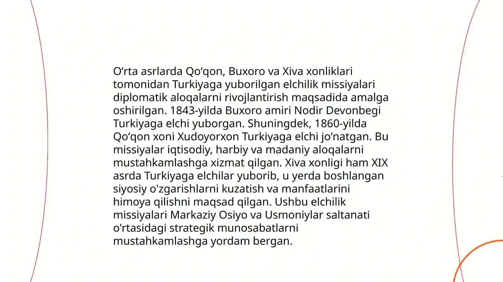 Buxoro amirligining turkiya imperiyasiga yuborgan elchilik missiyalari 4