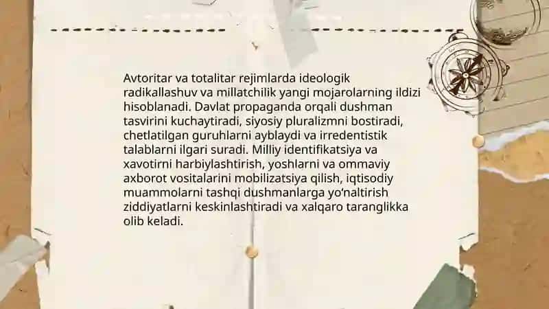 Totalitar va avtoritar diktatura mamlakatlari: yangi urush o‘chog‘ining paydo bo‘lishi 4