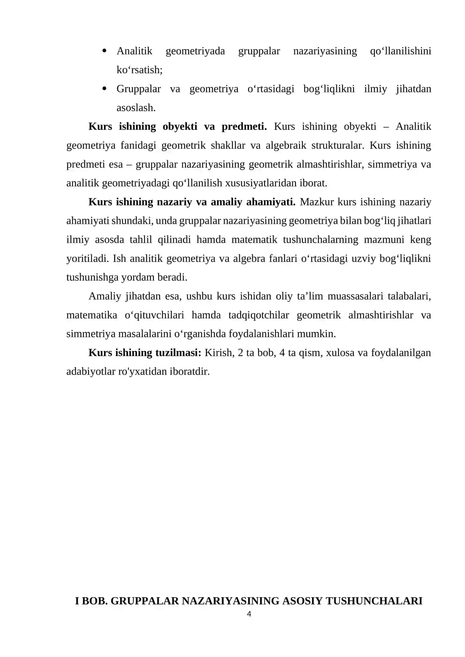 Gruppalar va geometriya 4