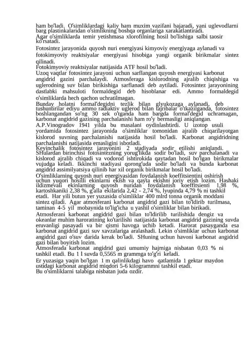 O'simliklarning Oziqlanishi va Uning Turlari 4