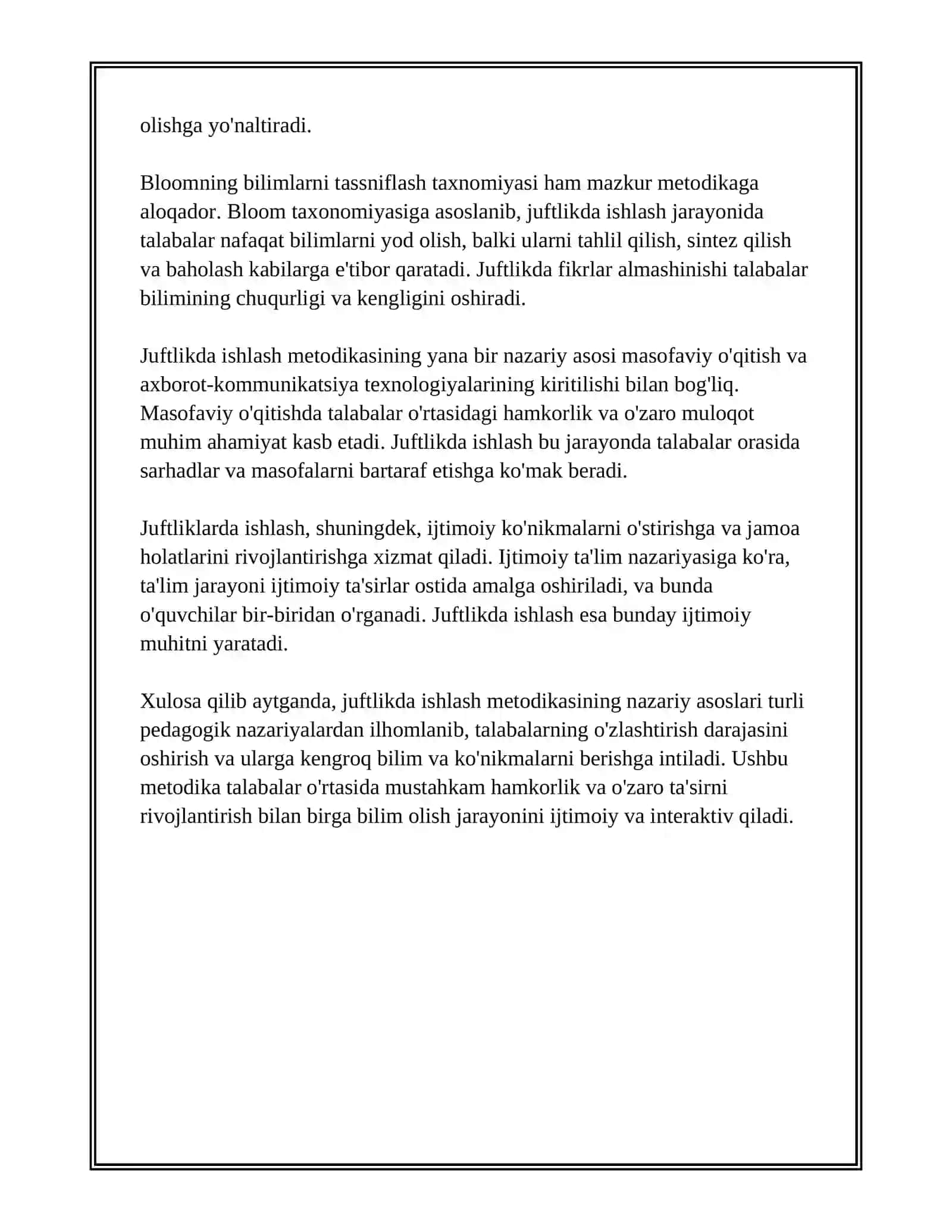 JUFTLIKDA ISHLASH METODIKASI 4