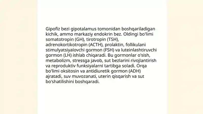 Endokrin tizimning inson organizmi va xulq-atvorining ahamiyati 4