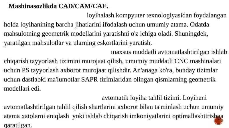 Mashinasozlikda CAD/CAM/CAE usullari 4