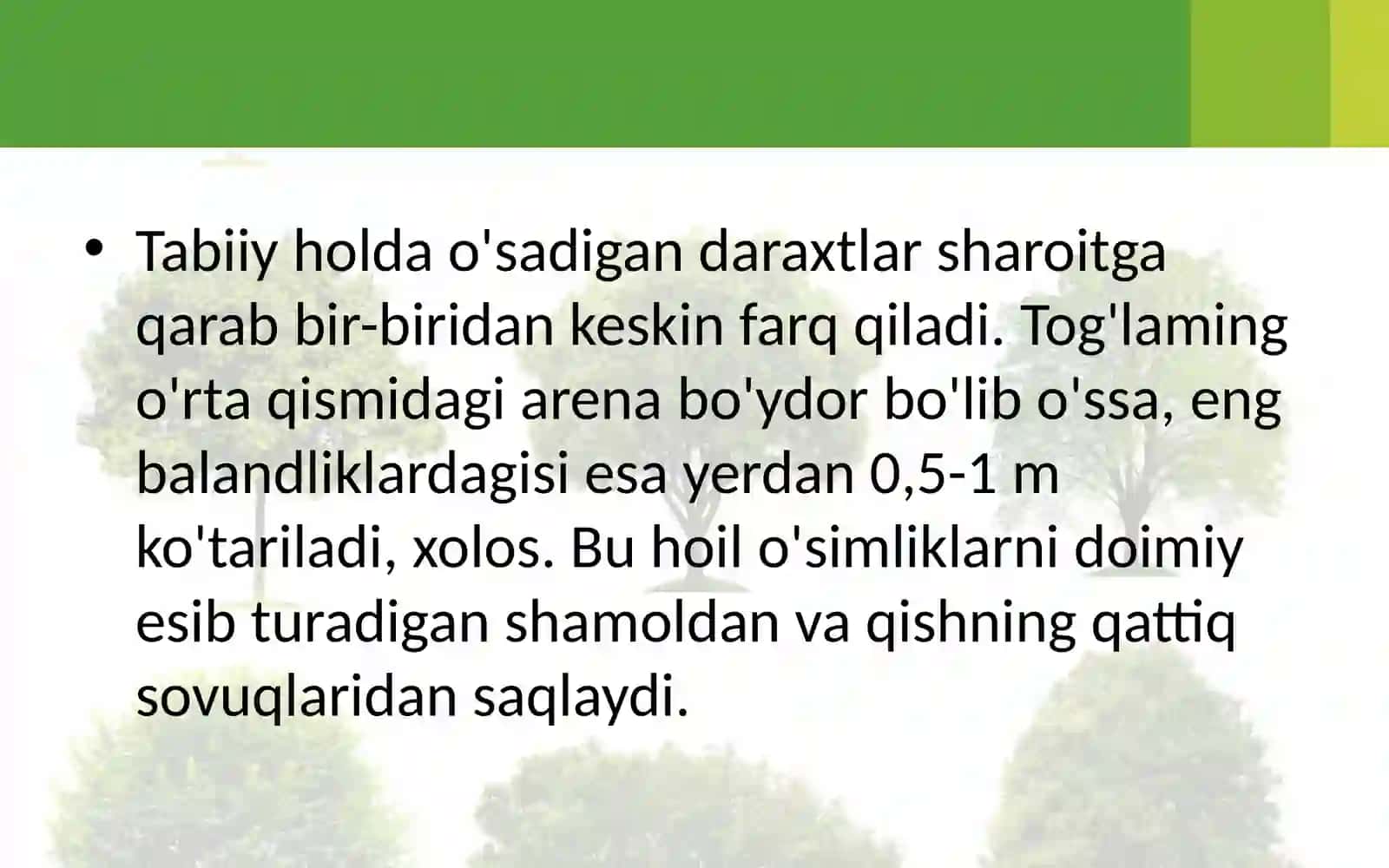 O‘SIMLIKLARNING HAYOTIY SHAKLLARI 4