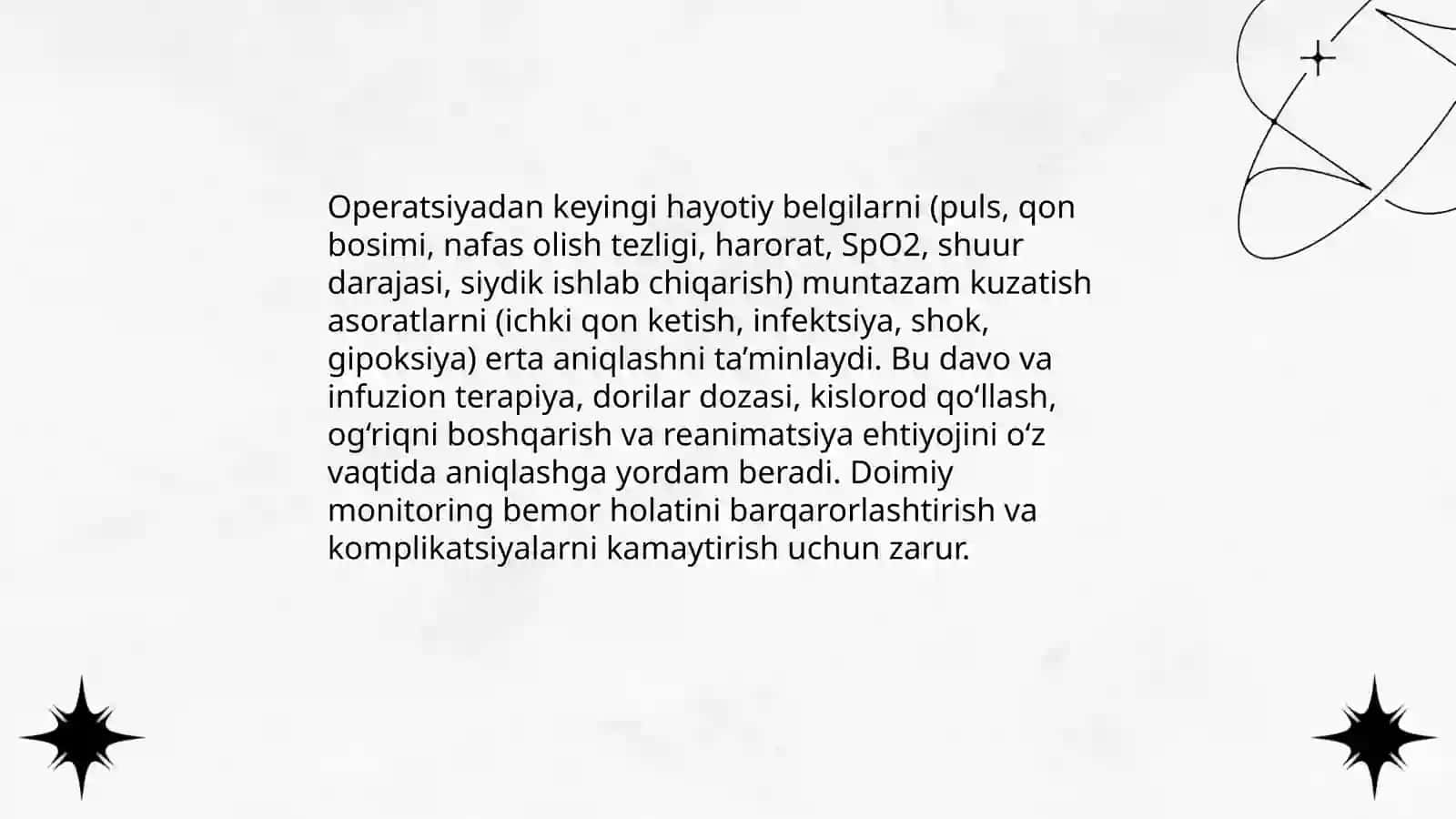 Operatsiyadan keyingi parvarish 4