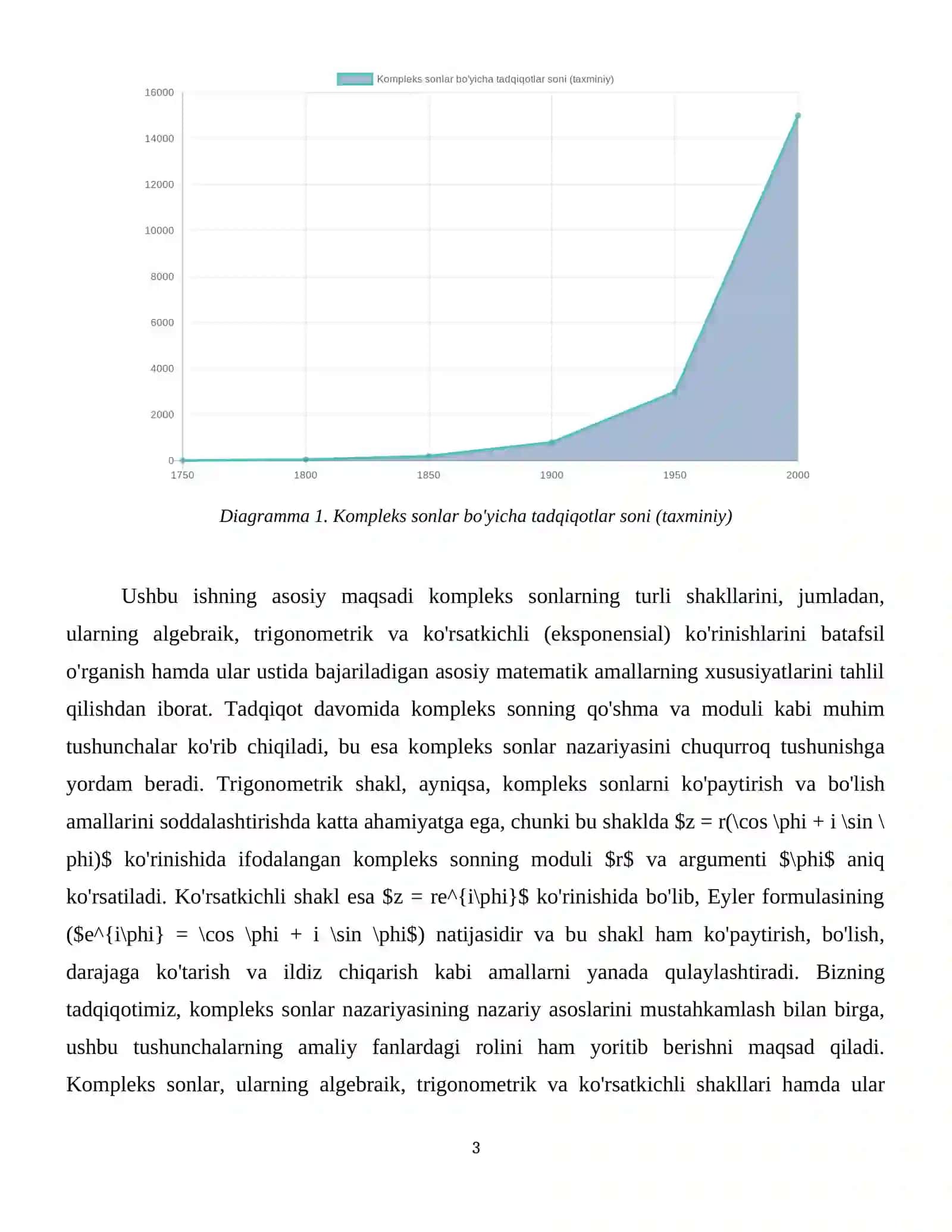 Kompleks sonning, algebraik, trigonometrik va koʼrsatkichli shakli. 4