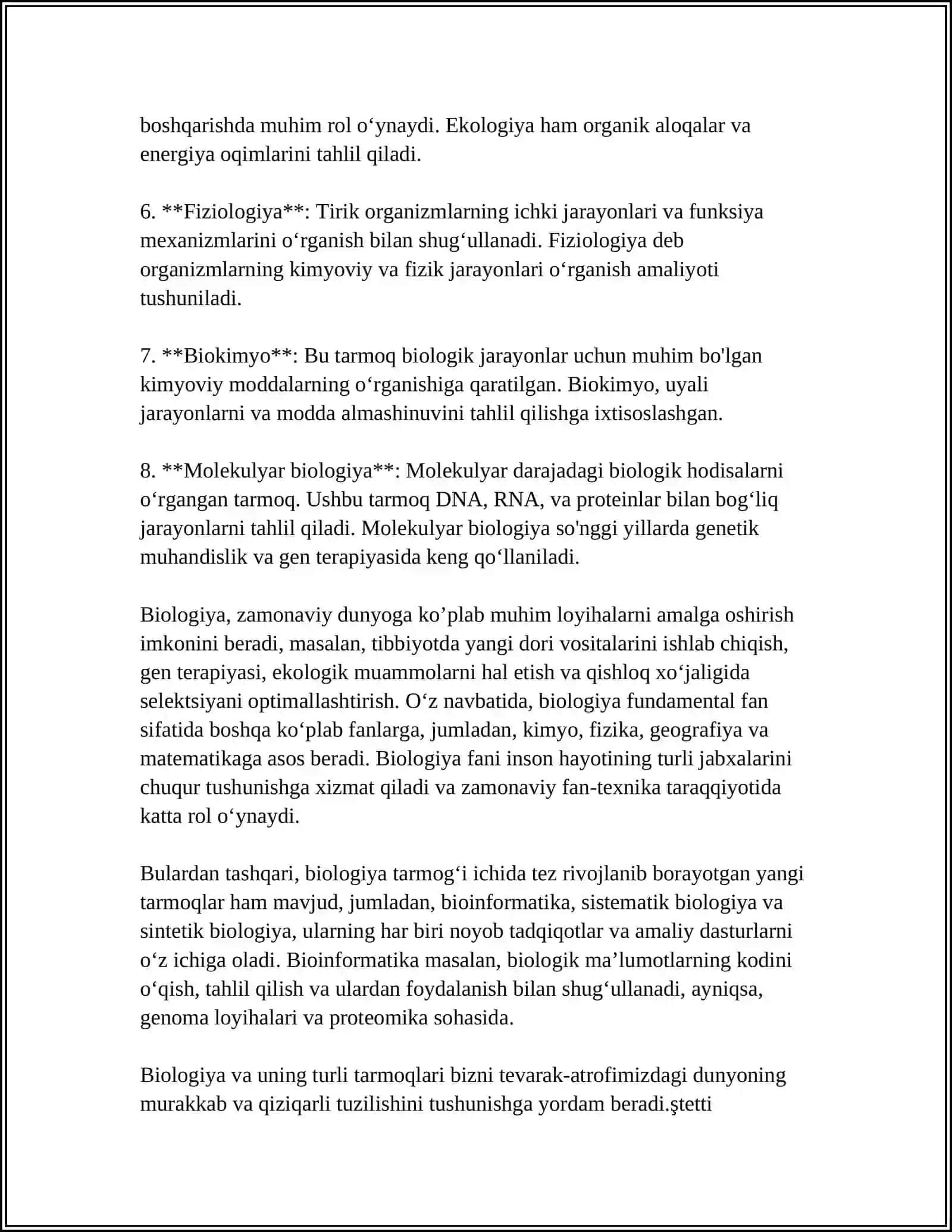BIOLOGIYADAN YILLIK TAQVIMIY REJA TUZISH VA MAVZULI REJA TUZISH. VAQT BALANSI 4
