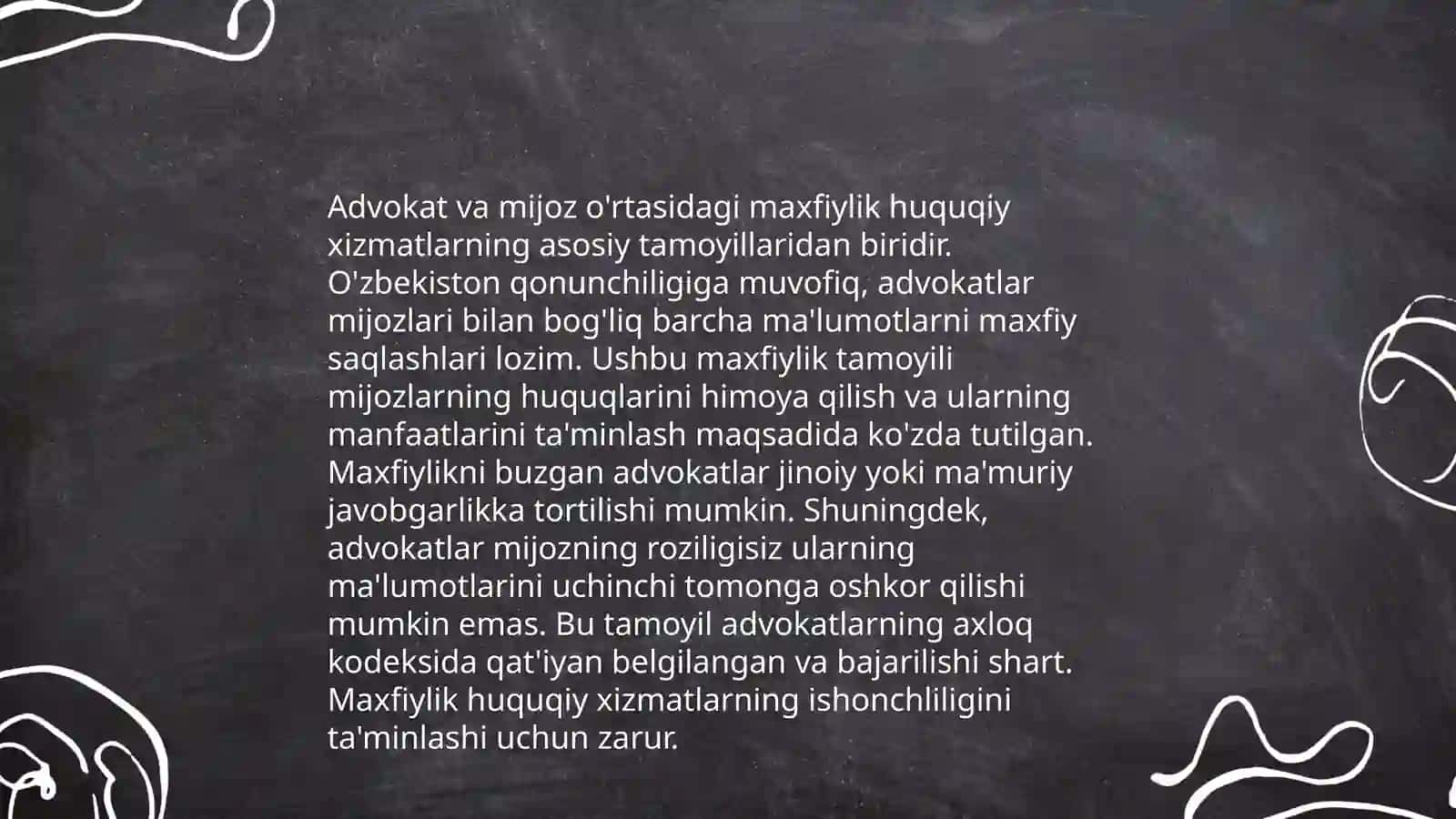 Advokat, tergov va prokuratura organlari xodimlari hamda sudyaning kasb axloqi 4
