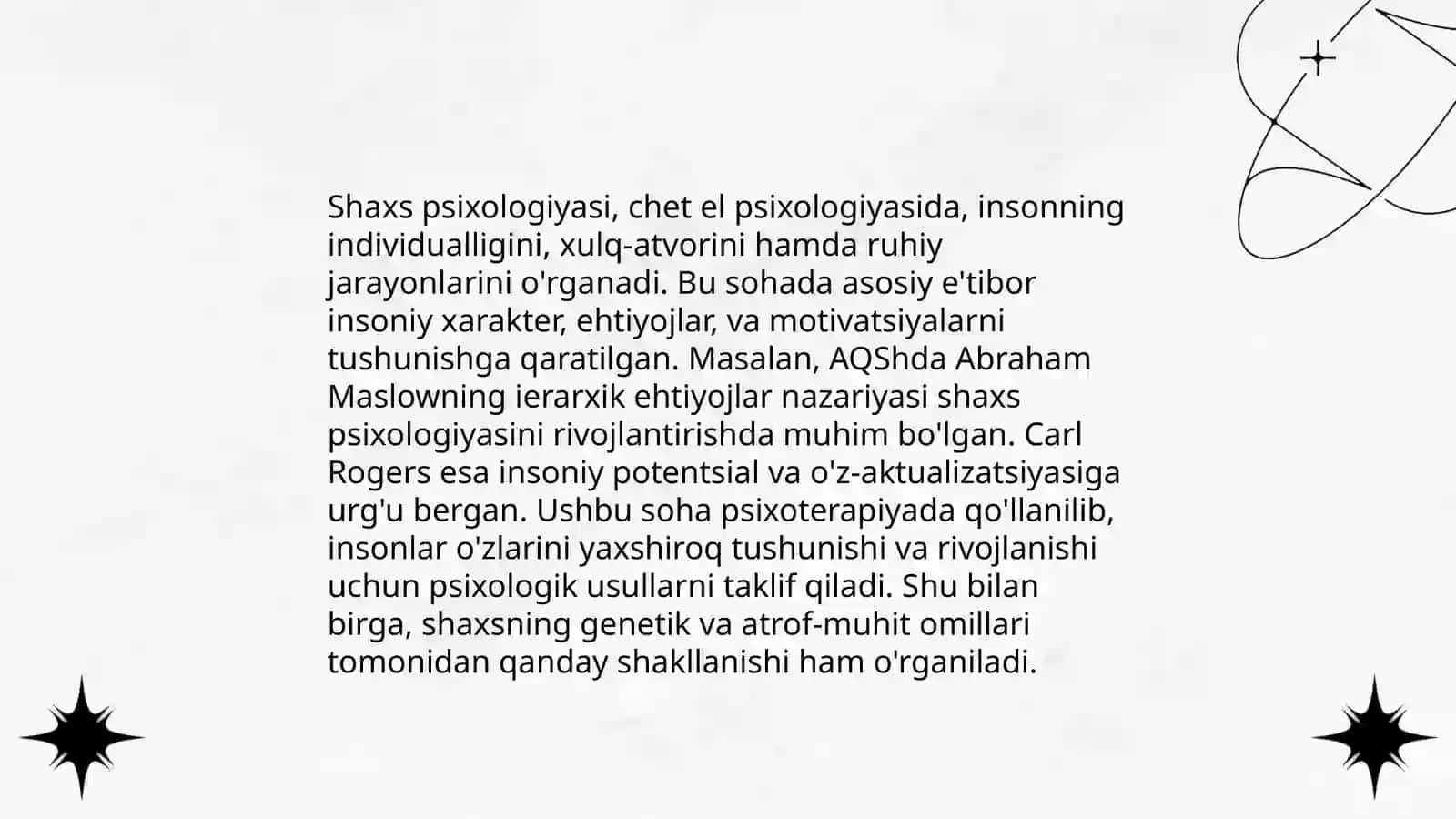 Chet el psixologiyasida shaxs nazaryasi 4