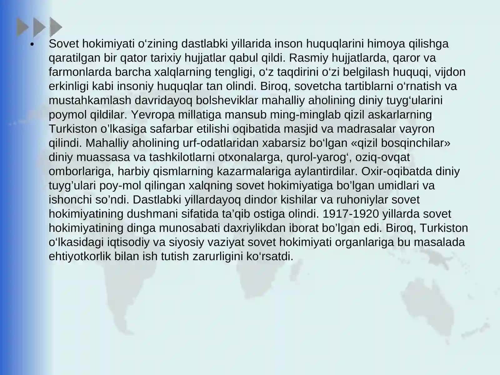 Sovet hokimiyatining diniy siyosati 4