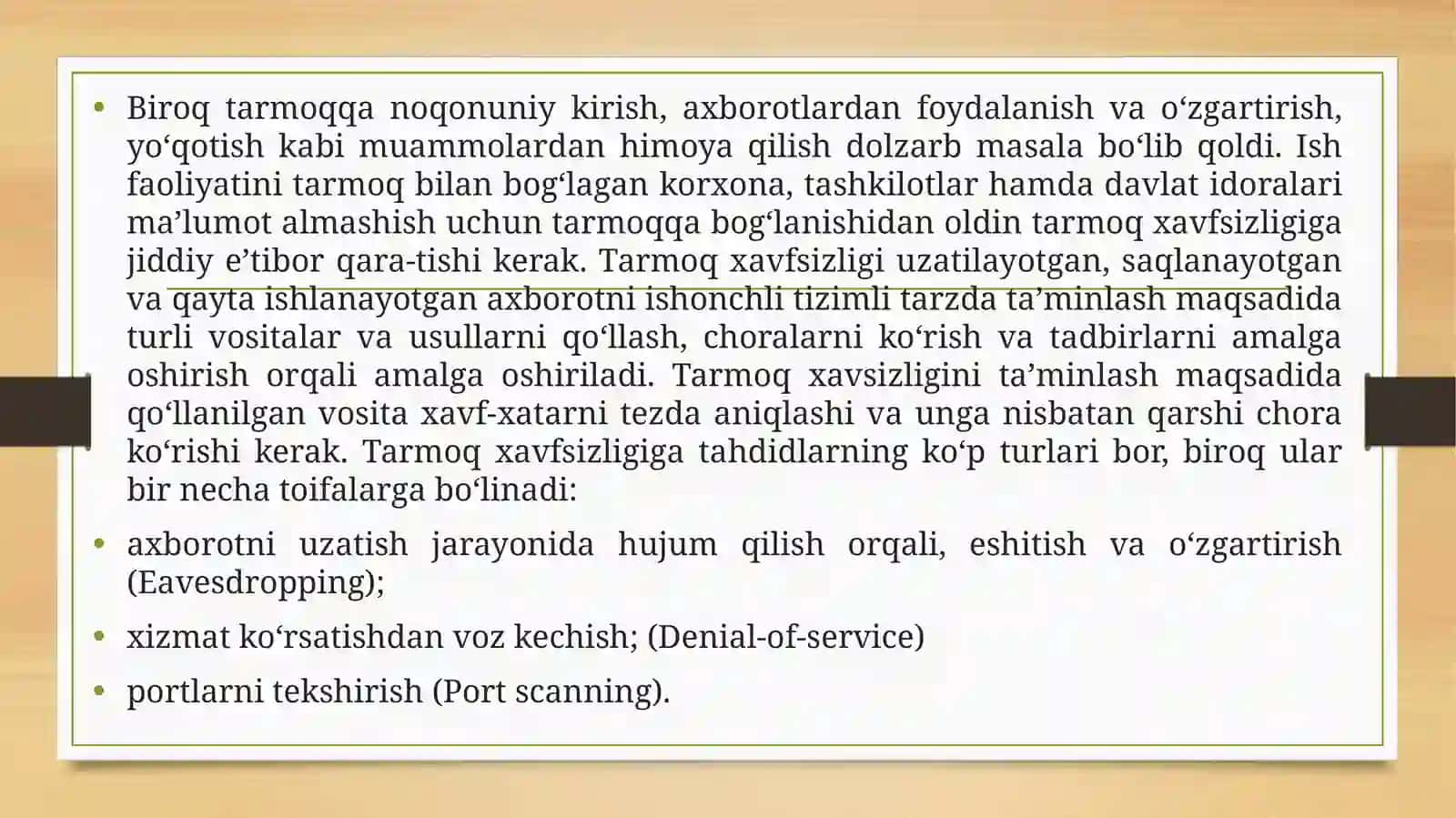 Kompyuter tarmoqlariga ruxsatsiz kirish va buzish 4