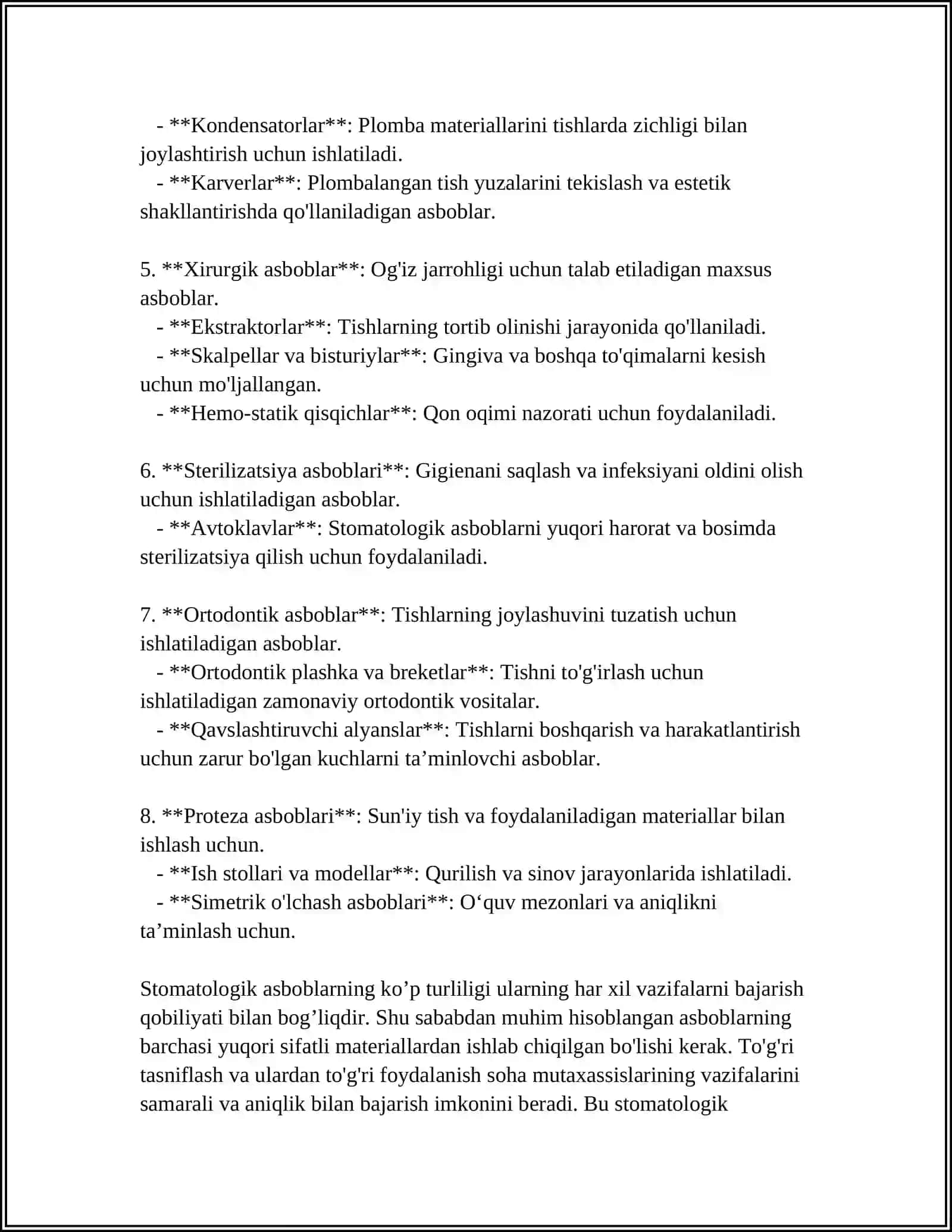 STOMATOLOGIK INSTRUMENTLAR 4