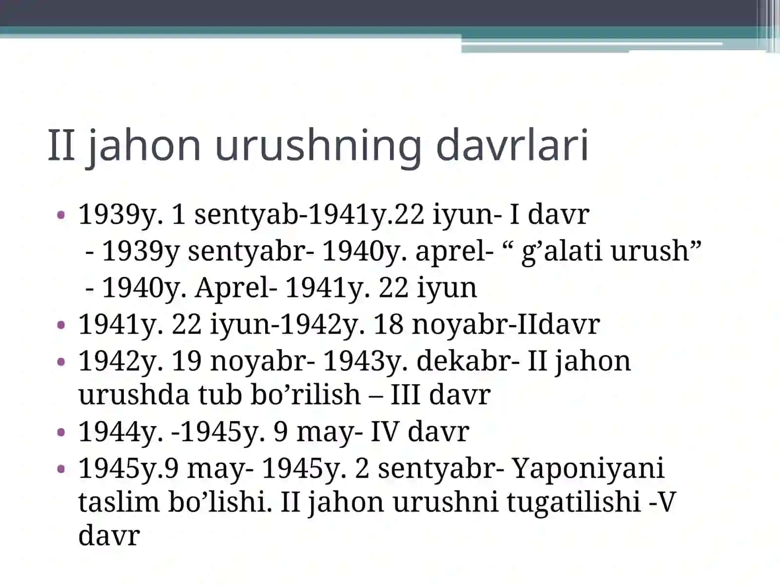 Ikkinchi jahon urushi yillarida O'zbek xalqining fashizm ustidan qozonilgan g'alabaga qoshgan hissasi 4