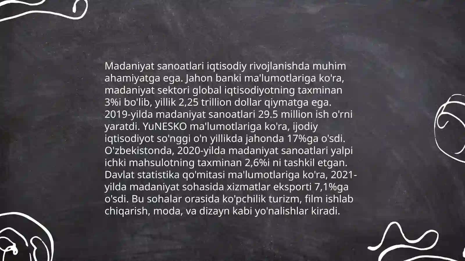 Madaniyat va sanʼatning iqtisodiy jihatlari 4