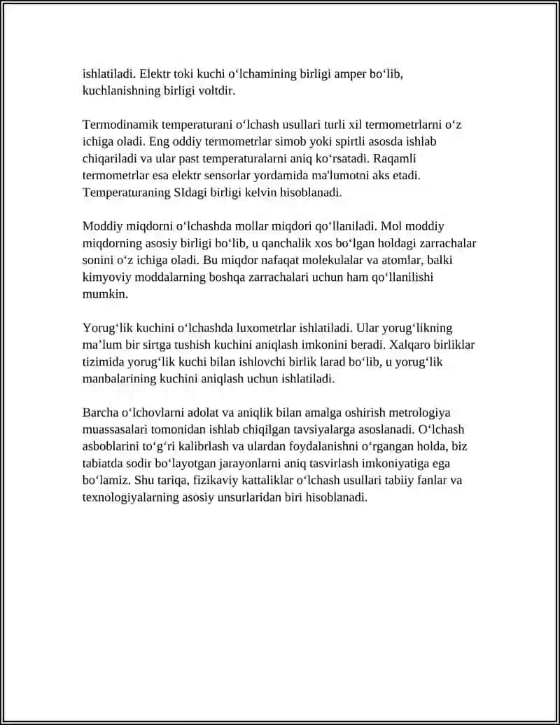 ÕLCHASH VOSITALARI VA USULLARI ÕLCHASH ASBOBLARI 4
