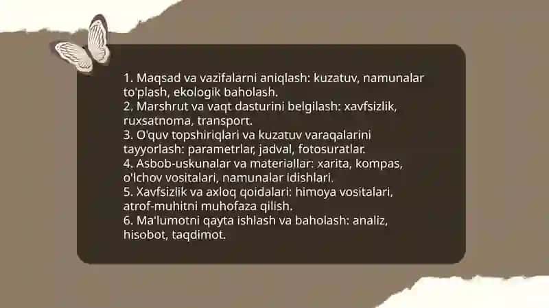 Tabiatshunoslikda o'quv ishlarini tashkil etish shakllari 4