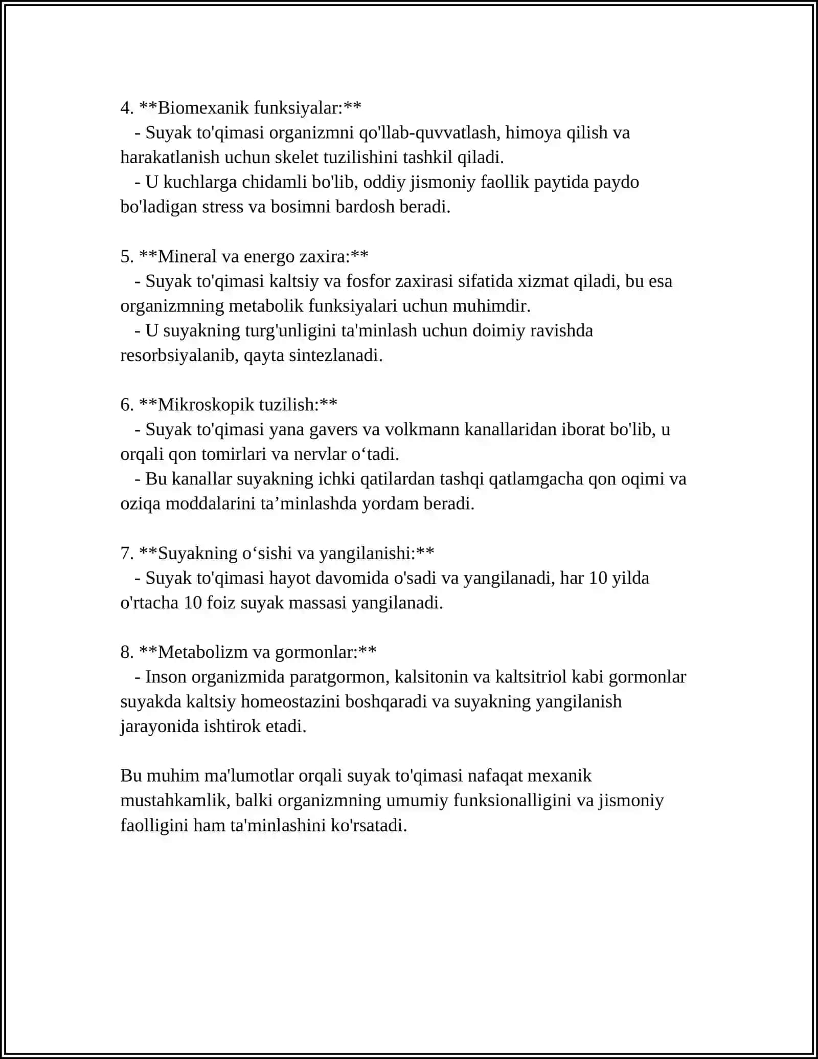 SUYAK TOʻQIMA MUSKUL TOʻQIMA HAQIDA 4