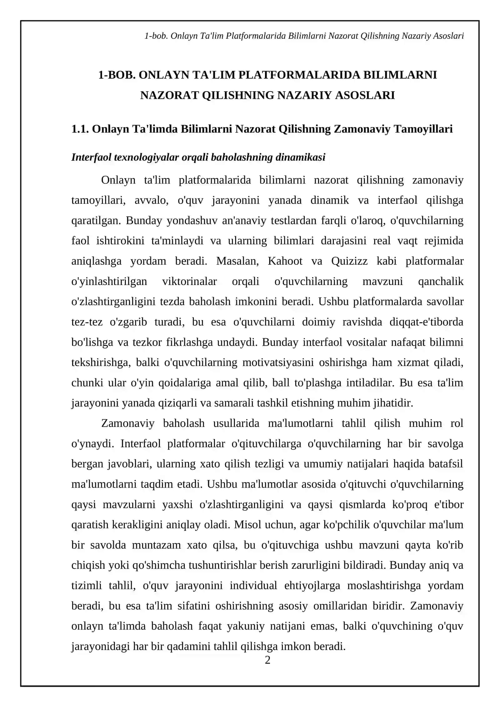 Onlayn taʼlim platformalarida bilimlarni nazorat qilish, Kahoot,Quizzez platformalarida interaktiv metodlar yordamida oʻquv mashgʻulotlari tashkil qilish 4