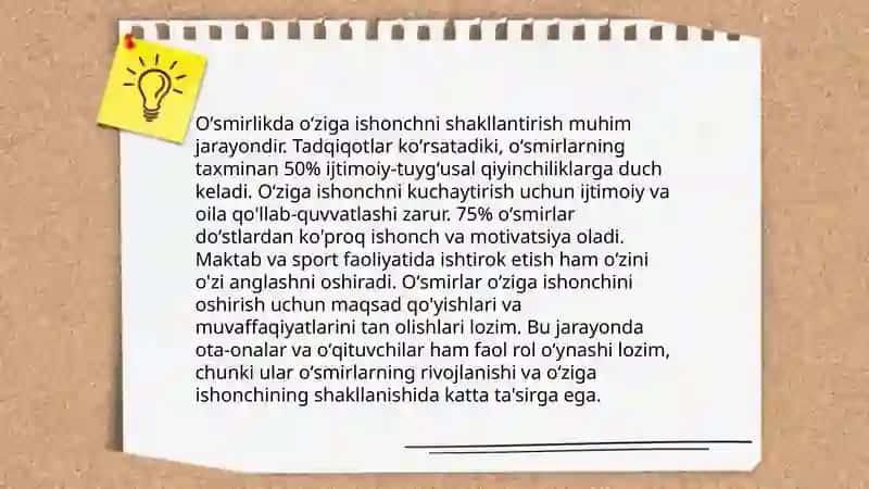 Oʻsmirlik davrida oʻz-oʻziga baho berish tizimining rivojlanish muammosi 4