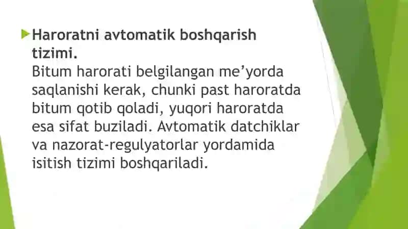 Bitum Bazalarida texnologik jarayonlarni avtomatlashtirish 4