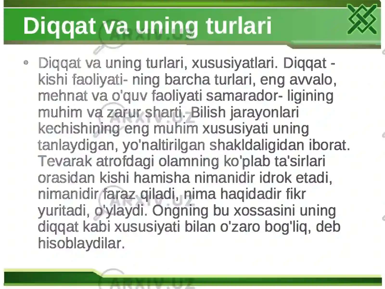 Umumiy psixologiya fanidan Mustaqil ishi 4