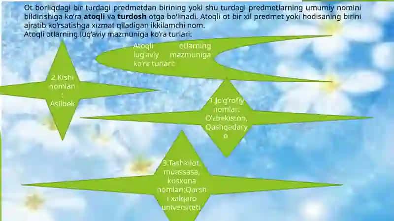 Ot, sifat va son so`z turkumi 4