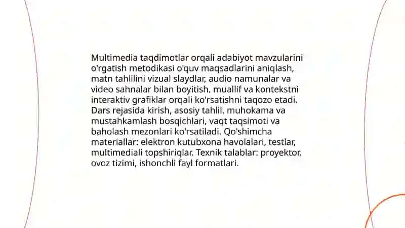 Adabiyot darslarida audiovizual va texnik vositalardan foydalanish 4