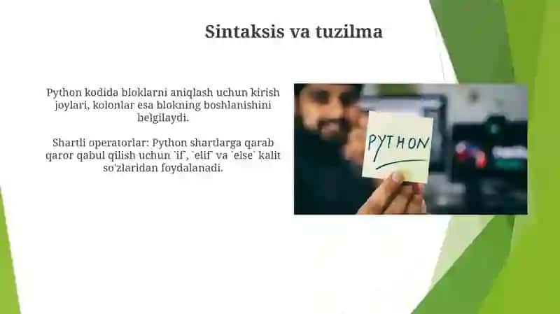 Python dasurlash tilida shart operatorlari 4