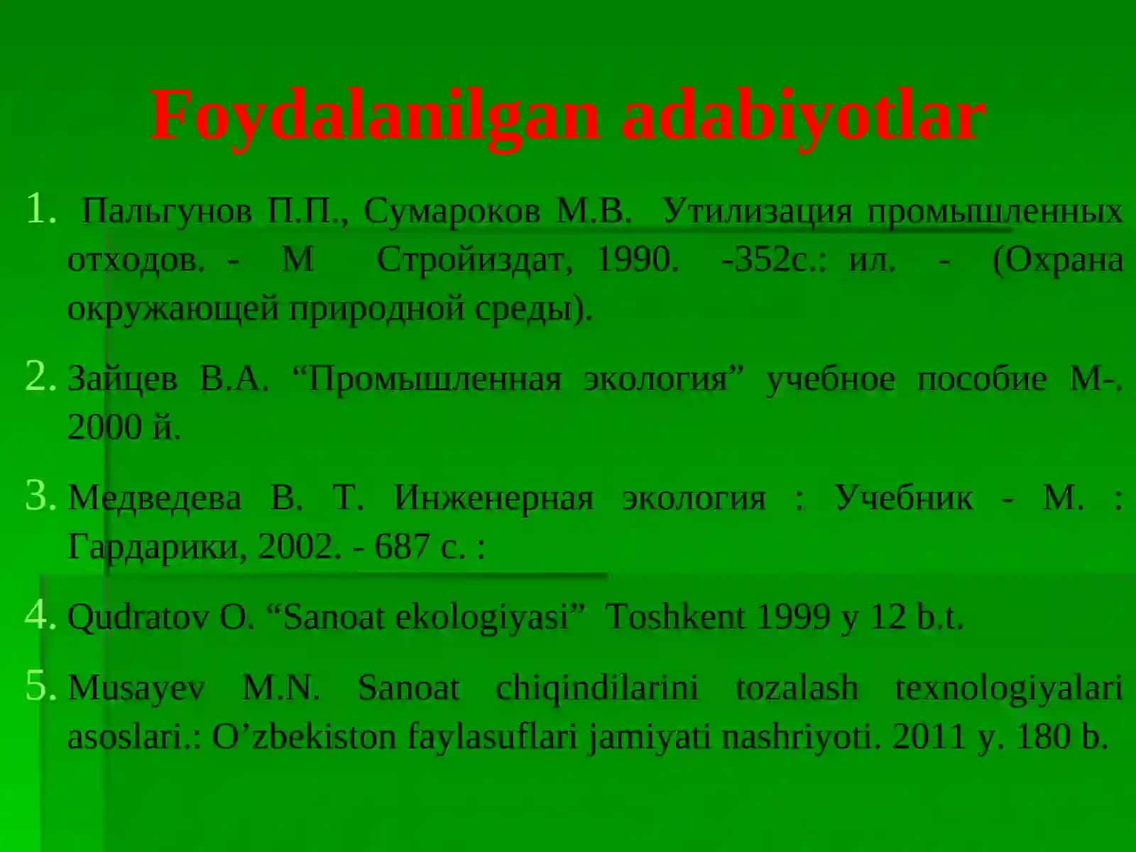 Maishiy va sanoat chiqindilarini yig’ish va saqlash tizimlari 4