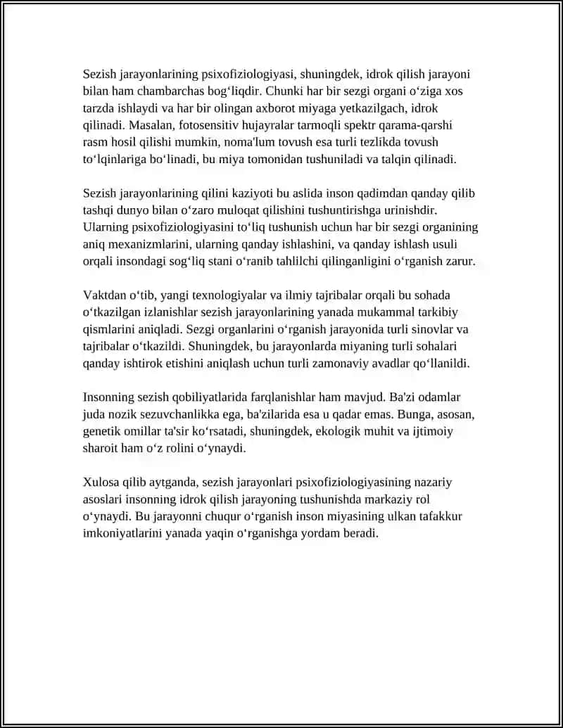 SEZISH JARAYONLARI PSIXOFIZIOLOGIYASI 4