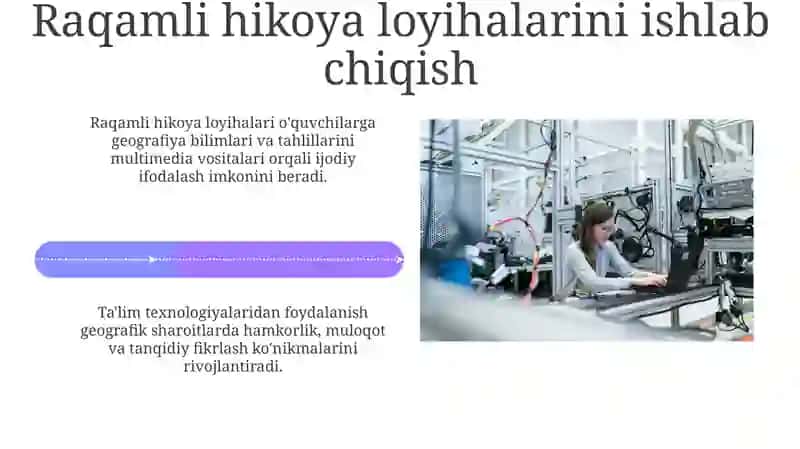 O'quv texnika vositalari va AKTdan geografiyani o'qitishda foydalanish yo'llari 4