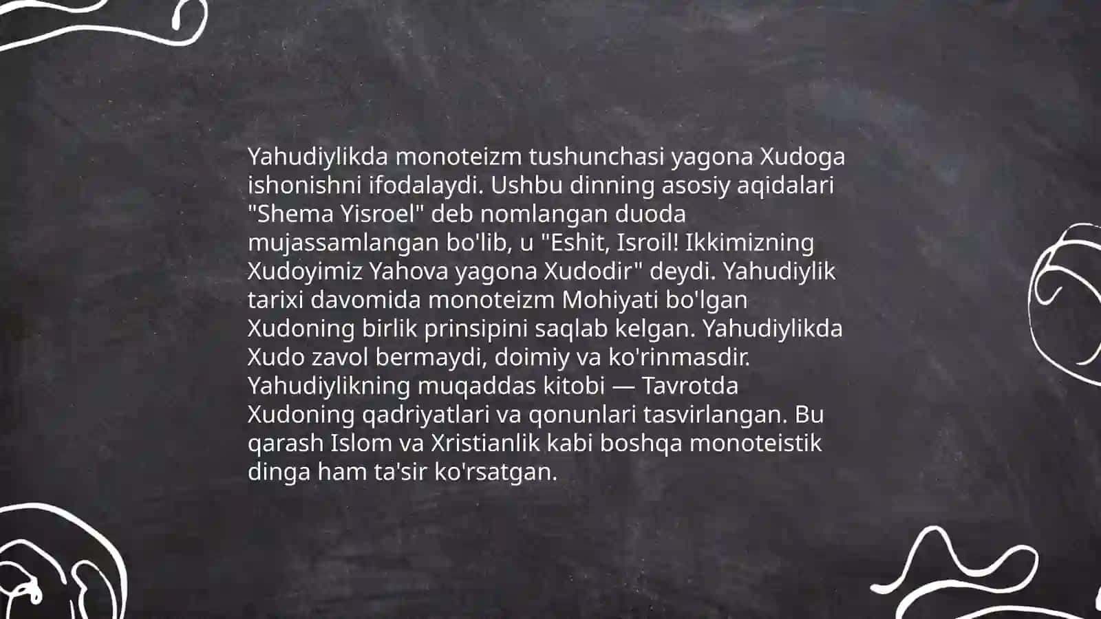 Yahudiylik ta'limoti va muqaddas kitobi 4