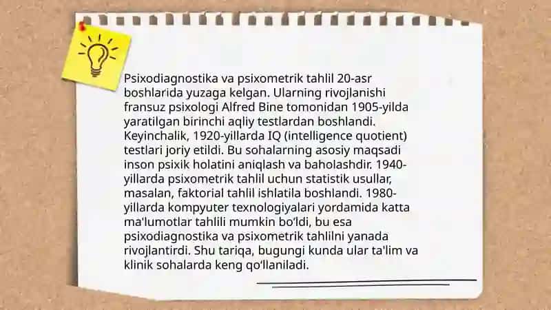 Psixodiagnostika va psixometrik tahlil 4