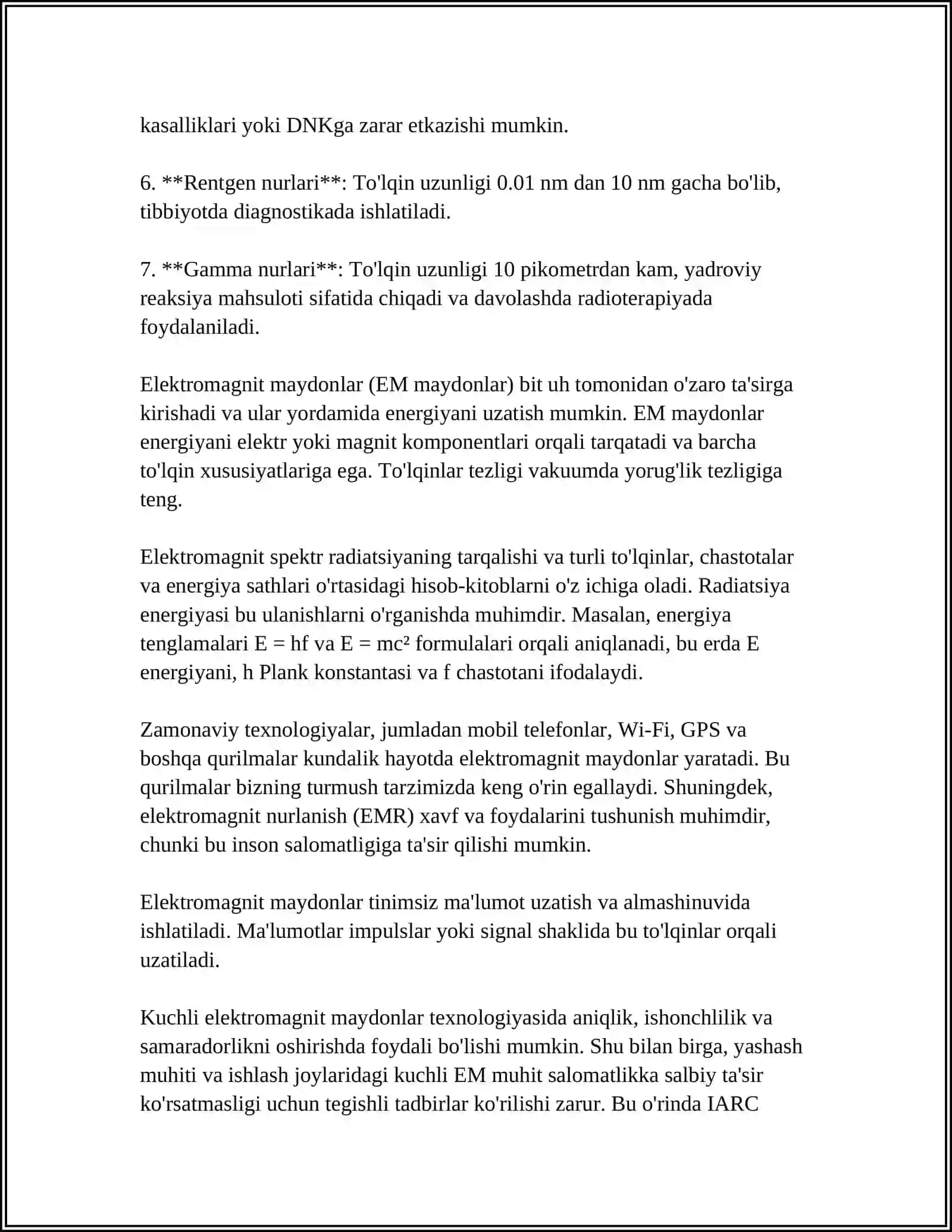 ELEKTR YOLLARI VA ULARNING INSON ORGANIZIMIGA TASIRI 4