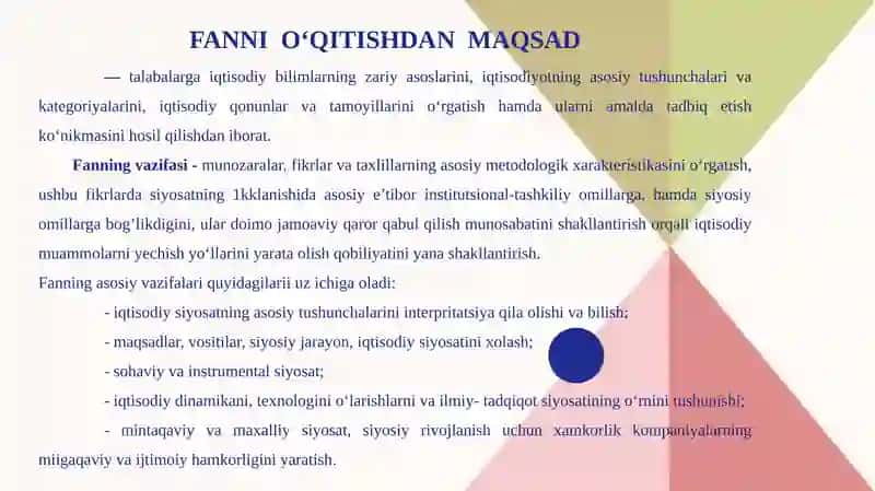 Iqtisodiyot, bozor va iqtisodiy siyosat 4