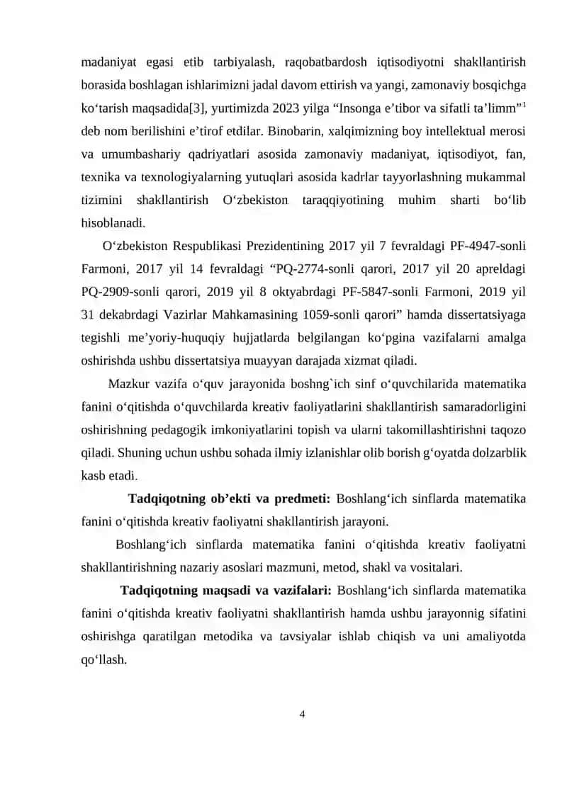 BOSHLANG‘ICH SINFLARDA MATEMATIKA FANINI O‘QITISHDA KREATIV FAOLIYATNI SHAKLLANTIRISH USULLARI 4