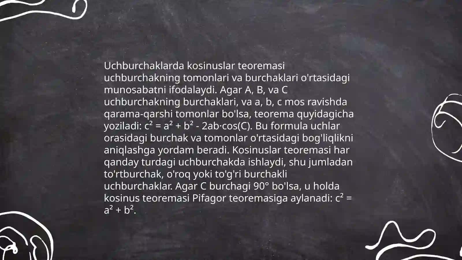 Kosinuslar teoremasi 4