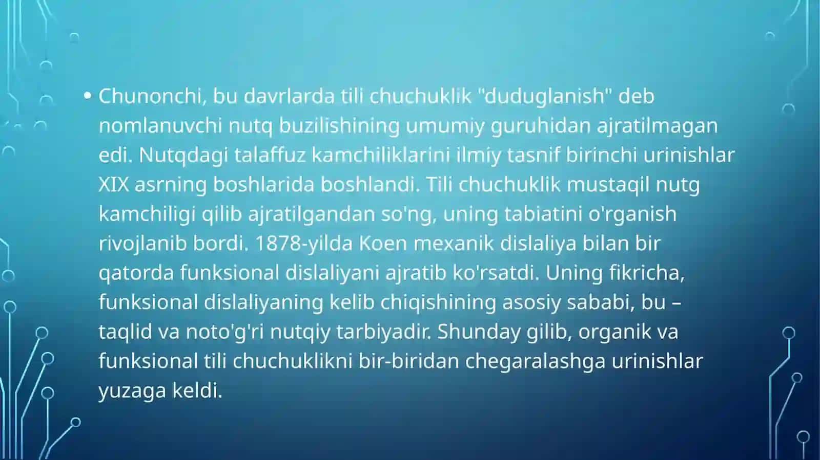 Dislaliya nutqining buzilishining rivojlanishi 4