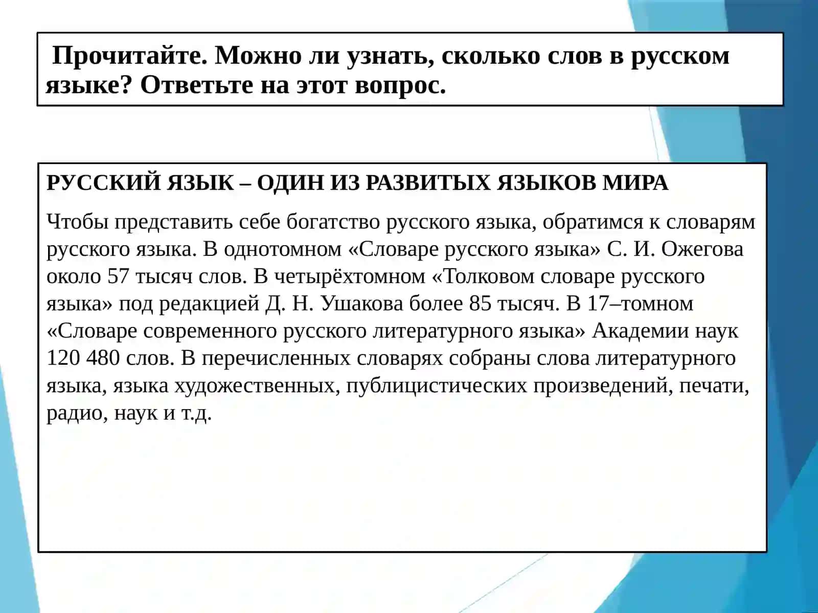 Презентация по предмету «Русский язык» 4
