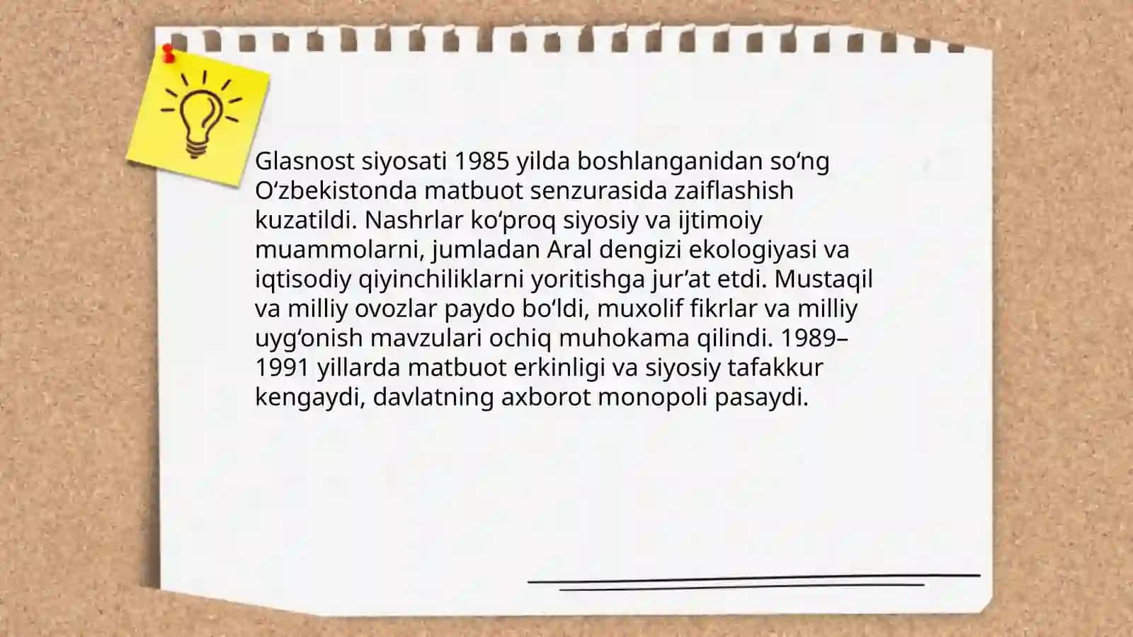 Qayta qurish yillarida O’zbekistondagi ijtimoiy-siyosiy vaziyat 4