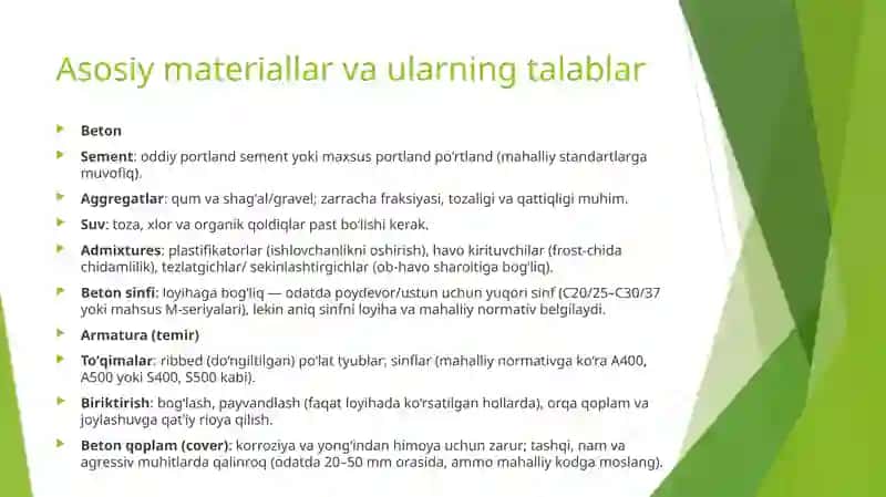 Turar-joy binolari uchun temirbeton konstruksiyalarini ishlab chiqarish 4
