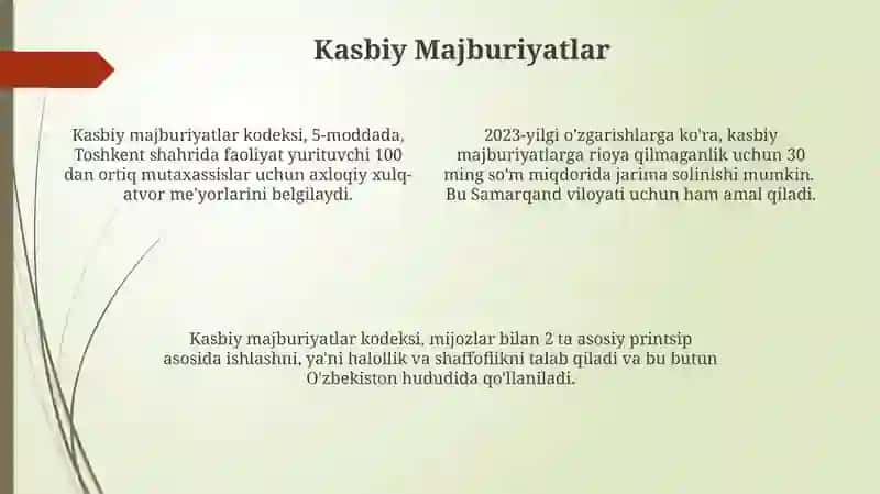 Ahloq kodeksining asosiy talablari va tamoyillari 4