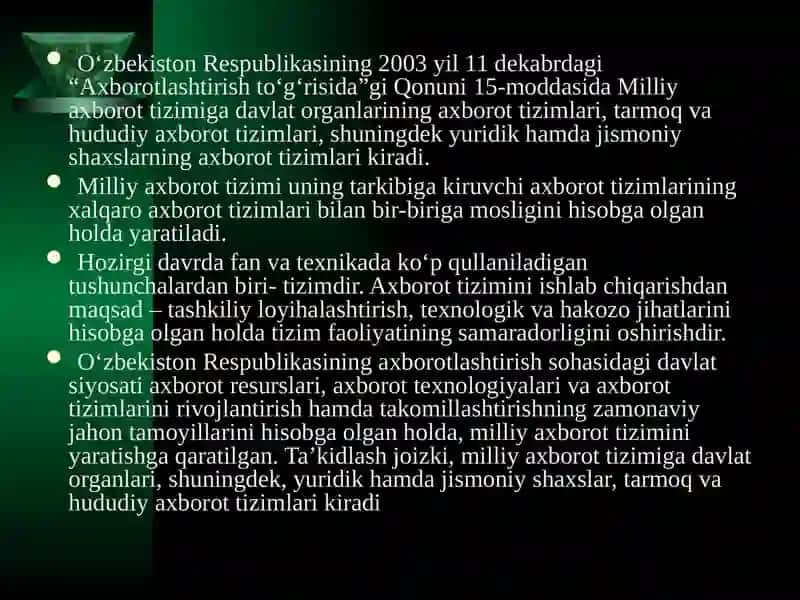 Axborot tizimlari 4