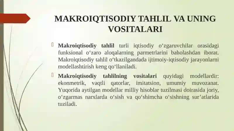 Makroiqtisodiy tahlil va prognozlash 4