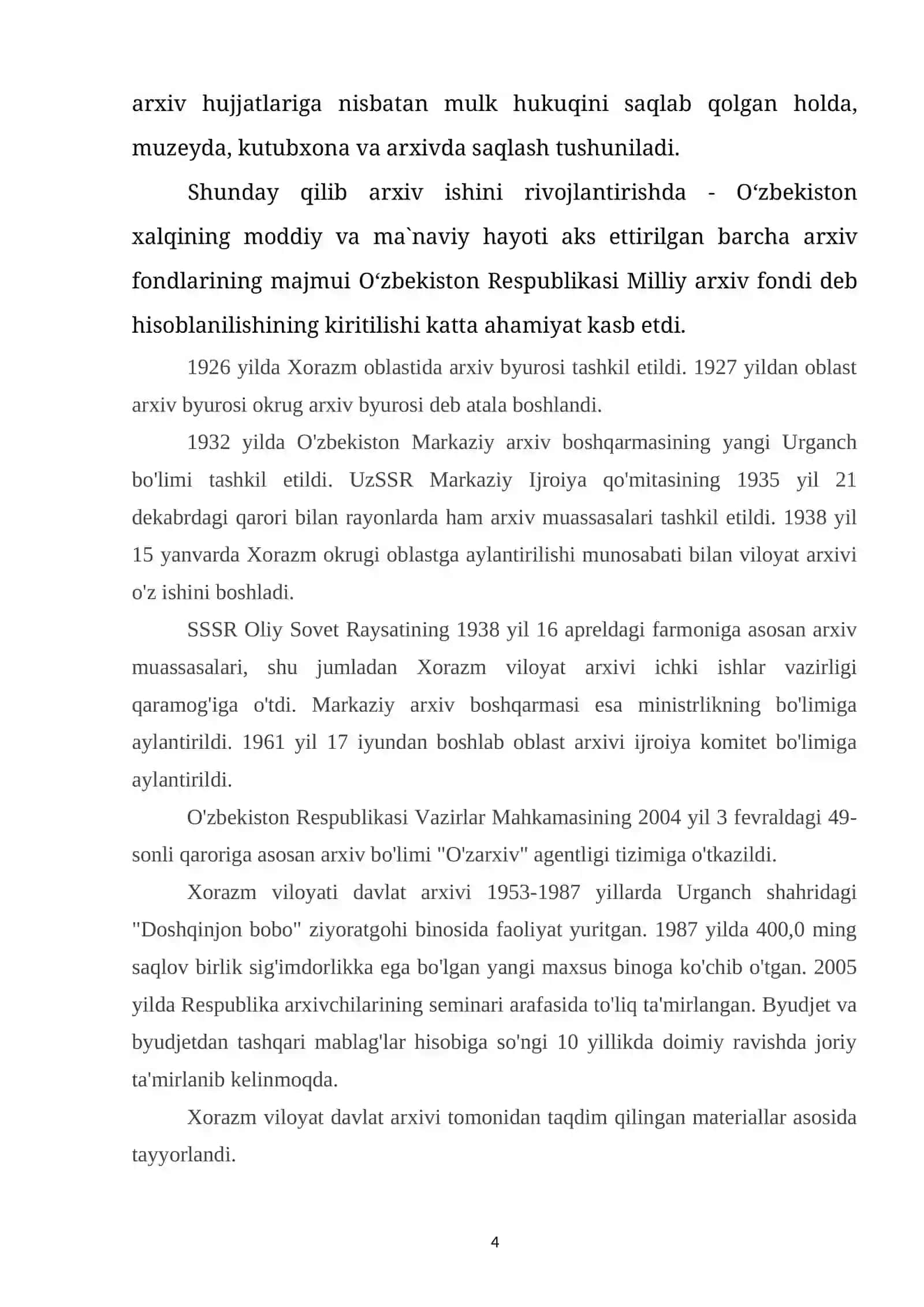 XORAZM VILOYAT DAVLAT ARXIVI TARIXI 4