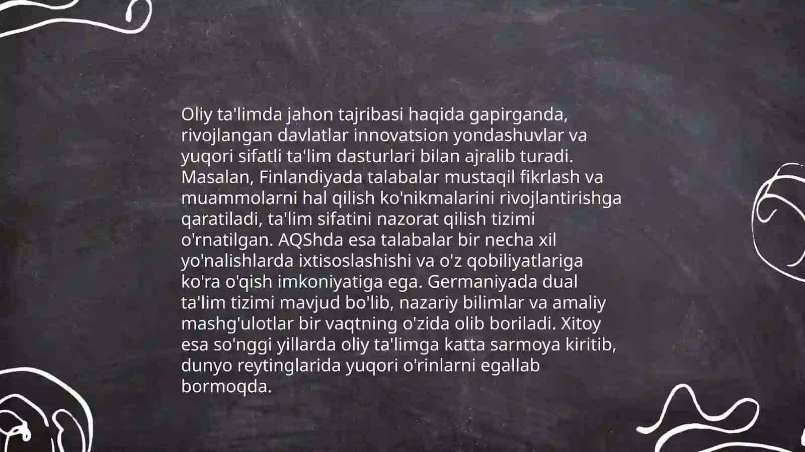 Oliy ta'lim va oliy talimdan keyingi talimning imkoniyatlari va qiyinchiliklari 4
